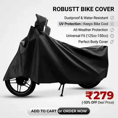 Robustt Universal Bike Cover for 125cc to 150cc with UV Protection