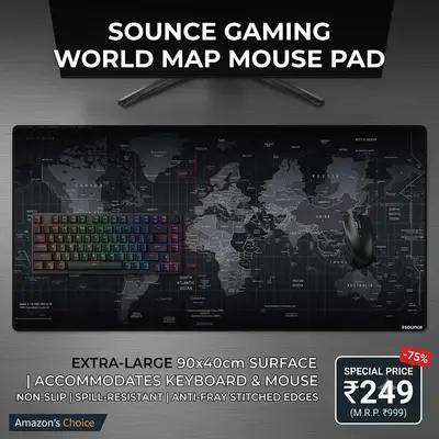 Sounce Large Extended Gaming Mouse Pad 900x400x2 mm